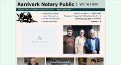 Desktop Screenshot of aardvarknotary.com